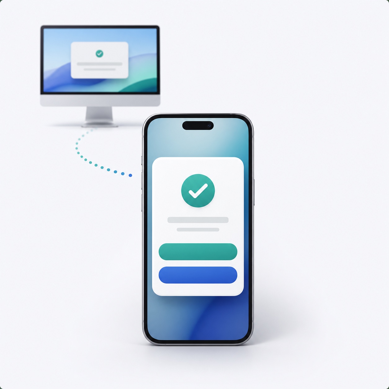 An iPhone showing a Mac approval card